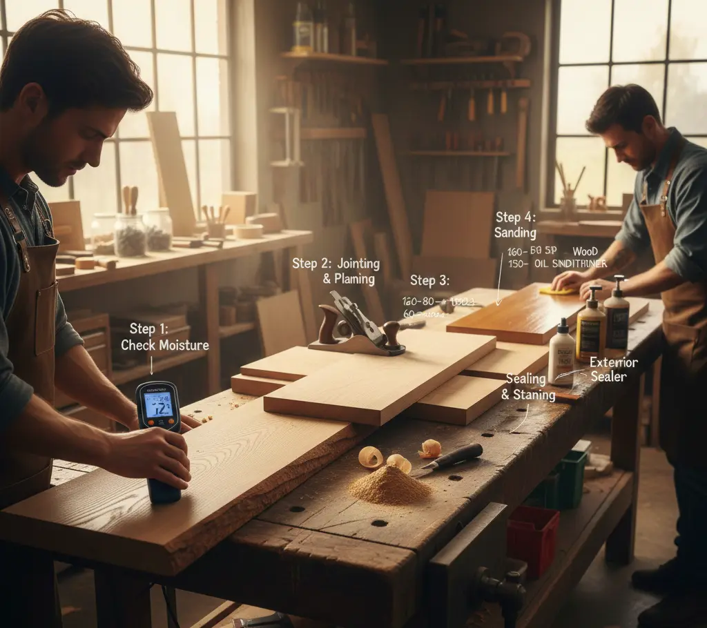 How to Work With and Finish Rough Lumber