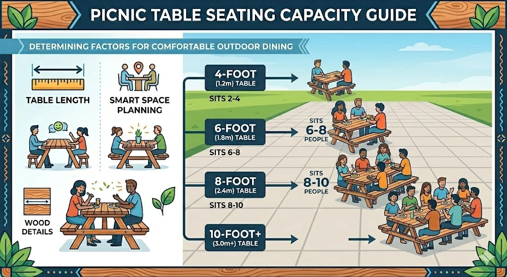 Picnic Table Seating Capacity Guide
