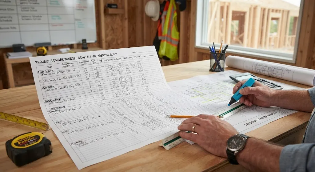 Lumber Residential Takeoff