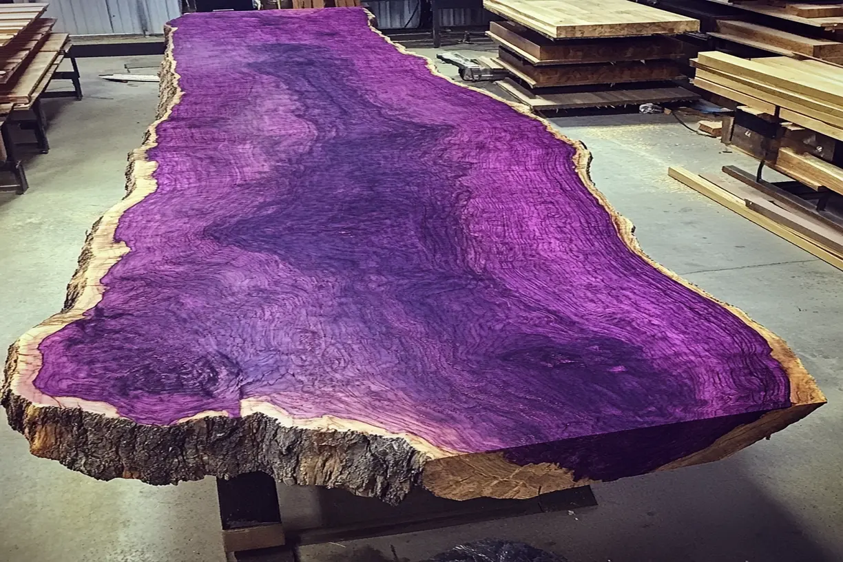 Purple heart lumber